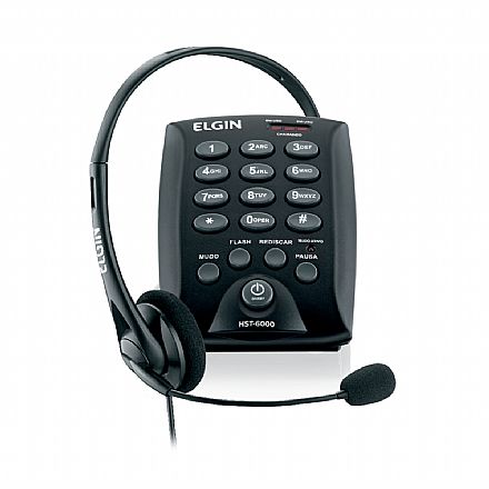 Telefonia fixa - Telefone com Headset Elgin HST-6000 - Base Discadora - 42HST6000000