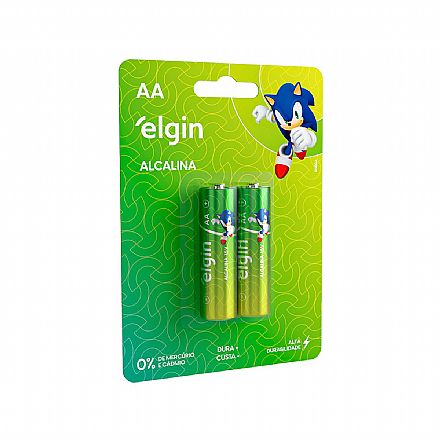 Bateria & Pilhas - Pilha Alcalina AA Elgin LR6 - 2 unidades - 82152