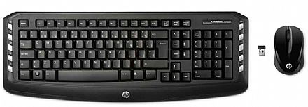 Kit Teclado e Mouse - Kit Teclado e Mouse sem Fio HP LV290AA - com botões multimídia - ABNT2 - LV290AA#AC4