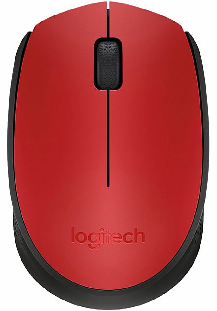 Mouse - Mouse sem Fio Logitech M170 - 2.4GHz - 1000dpi - Vermelho - 910-00463