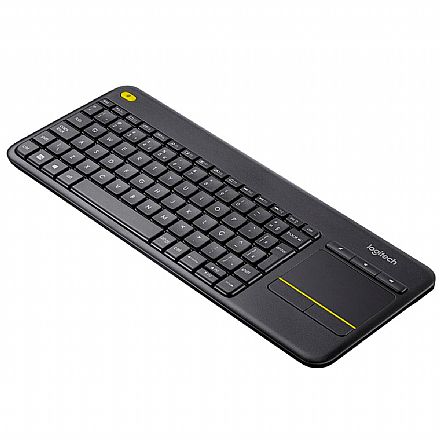 Teclado - Teclado sem Fio Logitech Touch K400 Plus - G HUB - USB - Touchpad Multitoque - ABNT2 - Ideal para Smart TV - 920-007125