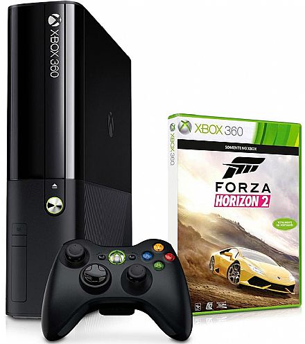 Console Xbox 360 500GB + Controle sem fio + Jogo Forza Horizon 2 -  3M4-00037 Microsoft 3M4-00037 - Oficina dos Bits Videogame