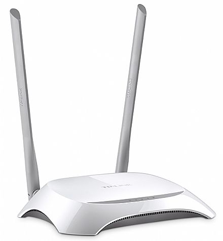 Roteador, Repetidor & Acess Point - Roteador Wi-Fi TP-Link TL-WR840N - 300Mbps - 2 Antenas fixas de 5dBi