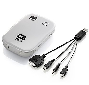 Carregadores - Power Bank Carregador Portátil C3Tech UC-6000WH - Bateria Externa 6000mAh - USB - para Smartphones, Tablets - Branco