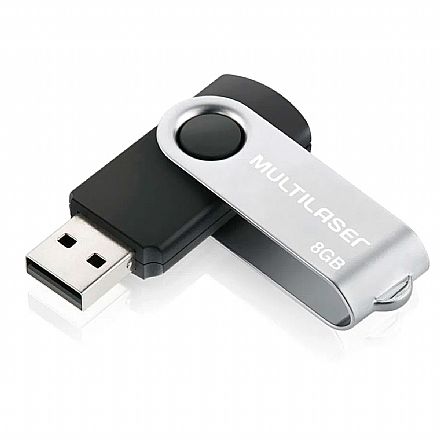 Pen Drive - Pen Drive 8GB Multilaser Twist - PD587