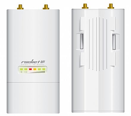 Roteador, Repetidor & Acess Point - BaseStation Ubiquiti Rocket M5 airMAX - 5 GHz - 1 porta PoE 100Mbps - Throughput TCP efetivo de até 150Mbps - ROCKETM5