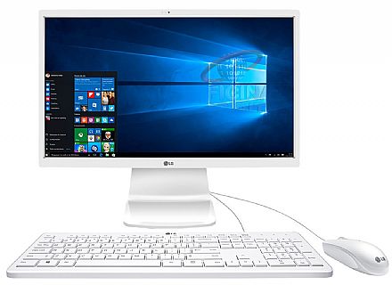 Computador All in One - Computador All in One LG 24V360 - Tela 24" LED, Intel Pentium Quad Core, 4GB, HD 500GB, Windows 10