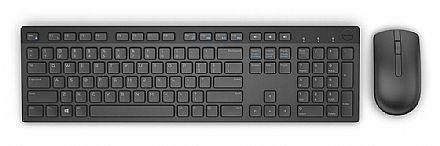 Kit Teclado e Mouse - Kit Teclado e Mouse sem Fio Dell KM636 Wireless - ABNT2 - Preto - KM636-BK-BPOR