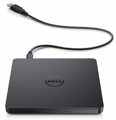 Gravador - Gravador DVD Externo Dell Slim - Portátil - USB - Preto - DW316