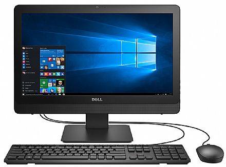 Computador All in One - Computador All in One Dell Inspiron 20 iOne-3064-A20 - Tela 19.5" HD, Intel Core i3 7100U, 8GB, SSD 240GB, DVD, Windows 10 - Garantia 1 ano - Seminovo