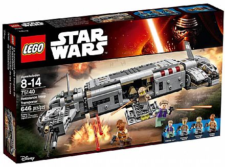 Brinquedo - LEGO Star Wars - Transporte Da Tropa De Resistência - 75140