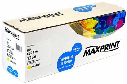 Toner - Toner compatível HP 125A Amarelo - CB542A - Maxprint 569782 - Para CP1215, CM1312 mfp, CP1515n, CP1518n