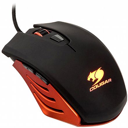 Mouse Gamer Cougar M200 Orange - 2000dpi - 6 botões programáveis - 200M-O Mouse - Mouse Gamer Cougar M200 Orange - 2000dpi - 6 botões programáveis - 200M-O