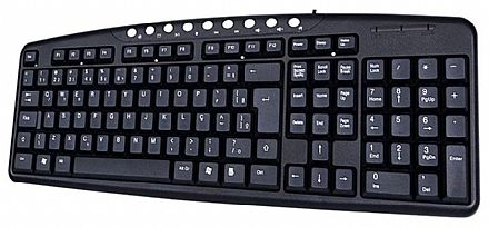 Teclado - Teclado USB Multimídia C3 Tech - ABNT2 - KB2237-2 BK