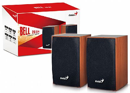 Caixa de Som 2.0 Genius SP-HF160 - 4W RMS - Madeira - 31731063101