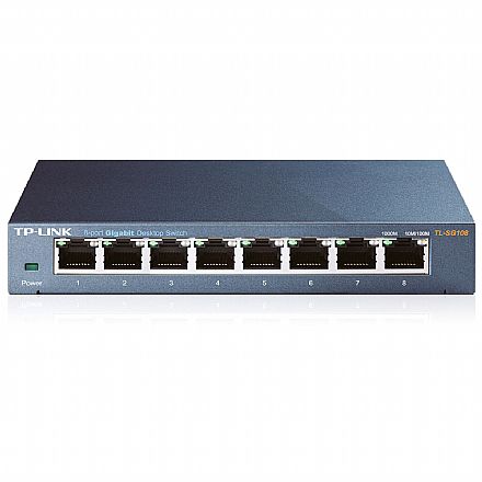 Rede Switch - Switch 8 portas TP-Link TL-SG108 - Gigabit