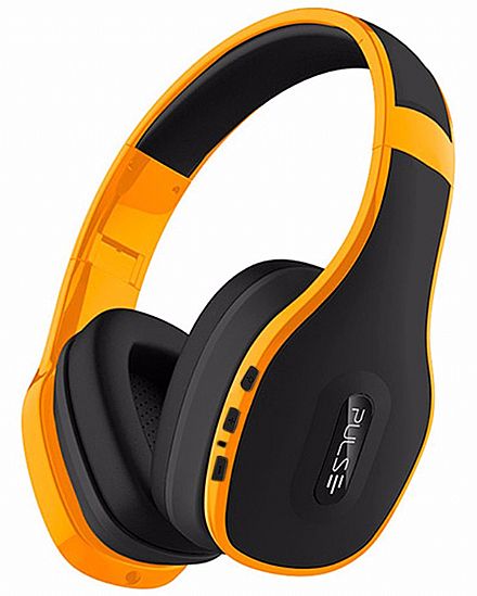 Fone de Ouvido - Fone de Ouvido Bluetooth Pulse Multilaser PH151 - com Microfone - Amarelo