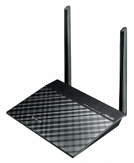 Roteador, Repetidor & Acess Point - Roteador Wi-Fi Asus RT-N300 - 2.4 GHz - 300Mbps - Roteador, Repetidor e Access Point - VPN - 90IG03E0-BY3100