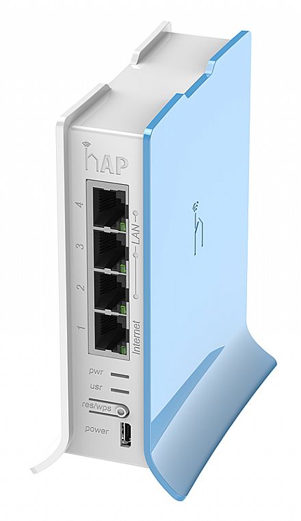 Roteador, Repetidor & Acess Point - Roteador Wi-Fi Mikrotik hAP lite - 2.4 GHz - 4 portas 10/100 Mbps - RouterOS - RB941-2ND-TC