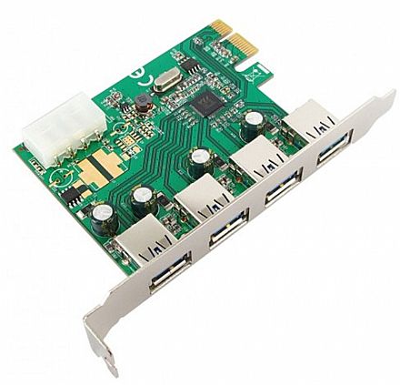 Placa de Comunicação - Placa PCI Express com 4 Portas USB 3.0 - Comtac 9349