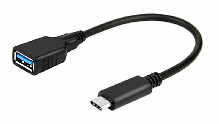 Cabo & Adaptador - Cabo OTG USB-C para USB 3.0 Fêmea - USB Tipo C - Comtac 9337