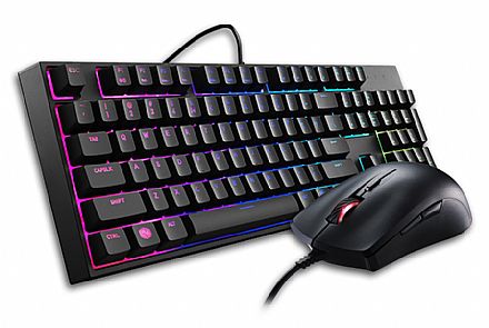 Kit Teclado e Mouse - Kit Teclado e Mouse USB Cooler Master Masterkeys Lite L Combo - LED RGB - SGB-3040-KKMF1