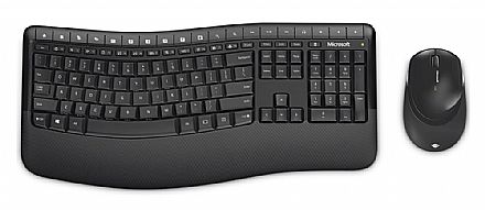 Kit Teclado e Mouse - Kit Teclado e Mouse sem Fio Microsoft Wireless Comfort Desktop 5050 - BlueTrack Technology® - PP4-00005