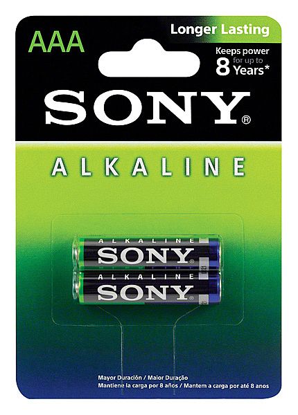 Bateria & Pilhas - Pilha Alcalina AAA Sony - 2 unidades - AM4L-B2D