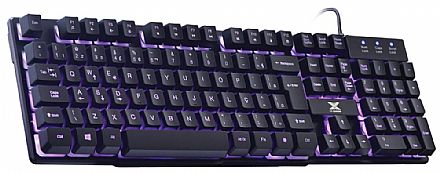 Teclado - Teclado Vinik VX Gaming Hydra - com LED de 3 Cores - ABNT2 - 25370