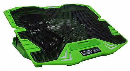 Notebook Acessórios - Suporte para Notebook Multilaser AC292 Warrior - até 17" - com LED Verde