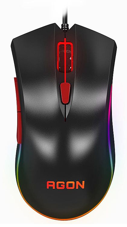 Mouse - Mouse Gamer AOC Agon - 4000dpi - 6 Botões Programáveis - RGB - Avago-3050 gaming sensor - AGM3050/D