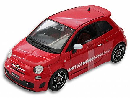 Miniatura Abarth 500 Vermelho - Escala 1:18 - Bburago 18-12078