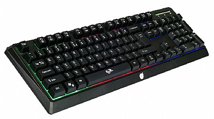 Teclado - Teclado Gamer Dazz Rapid Fire - Teclas Iluminadas - Anti-Ghosting - com Controle de Brilho - 623621