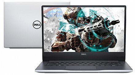 Notebook Dell Inspiron i15-7572-A30S Ultrafino - Tela 15.6 Notebook - Notebook Dell Inspiron i15-7572-A30S Ultrafino - Tela 15.6" Full HD Infinita, Intel i7 8550U, 16GB, SSD 480GB, GeForce MX150 4GB, Windows 10 - Prata