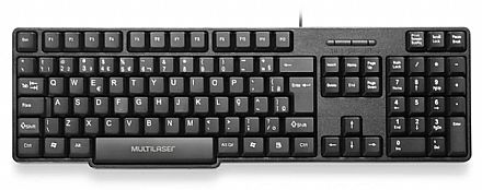 Teclado - Teclado USB Multilaser Slim TC213 - USB - Preto