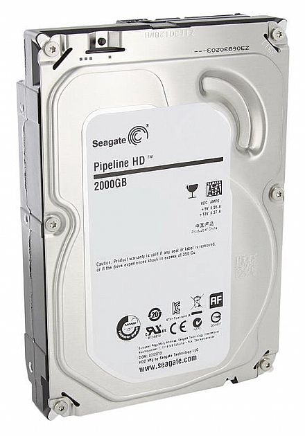 HD (Disco Rígido) - HD 2TB SATA - 5900RPM - 64MB Cache - Seagate Pipeline HD Video - ST2000VM003 - Recertificado