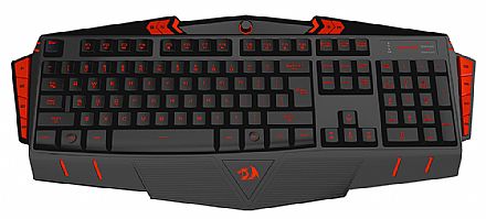 Teclado - Teclado Gamer Redragon ASURA Black - Iluminação LED 7 Cores - K501