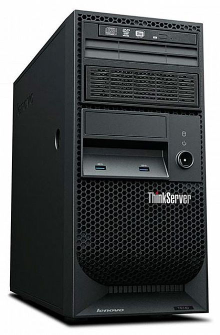 Servidor - Servidor Lenovo TS150 - Intel® Xeon® E3-1225 V6, 16GB DDR4, SSD 240GB + HD 1TB Enterprise, DVD-RW, Fonte 80 PLUS®, FreeDos - 70UBA008BN - Garantia 1 ano