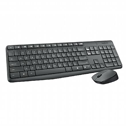 Kit Teclado e Mouse - Kit Teclado e Mouse sem Fio Logitech MK235 - ABNT2 - 920-007903