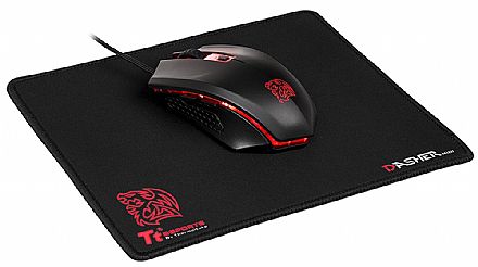 Mouse - Kit Mouse e Mousepad Thermaltake Talon X - 3200dpi - 6 Botões - Ambidestro - MO-CPC-WDOOBK-01