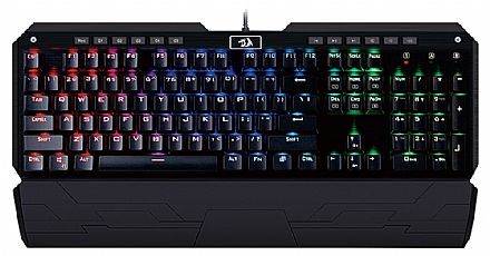 Teclado - Teclado Mecânico Redragon Indrah - RGB - Padrão Inglês - K555RGB