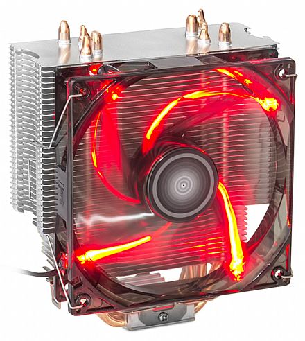 Cooler CPU - Cooler DEX DX-2011 (Intel / AMD) - LED Vermelho - 70.0 CFM