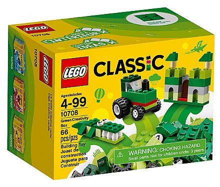 Brinquedo - LEGO Classic - Caixa de Criatividade Verde - 10708