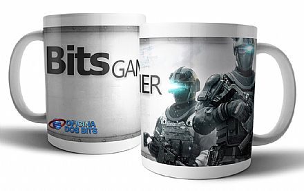 Acessórios - Caneca de porcelana - Bits Gamer Tom Clancy`s