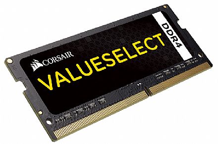 Memória para Notebook - Memória SODIMM 4GB DDR4 2133MHz Corsair - para Notebook - CMSO4GX4M1A2133C15