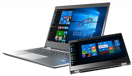Notebook - Notebook Lenovo Yoga 520 2 em 1 - Tela 14" Touchscreen, Intel i5 7200U, 16GB, HD 1TB, Leitor Biométrico, Windows 10 Pro - 80YM000BBR