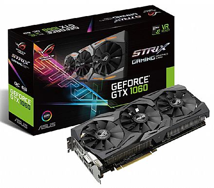 【動確済＆美品＆外箱他全揃い】ASUS STRIX GTX1060 6GB GeForce GTX 1060 6GB GDDR5 192bits - Asus ROG STRIX-GTX1060-O6G