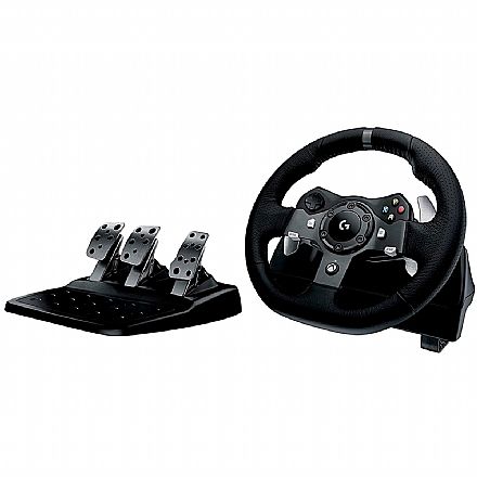 Joystick & Volante - Volante Logitech G920 Driving Force - Compatível com Xbox One, PC e MAC - 941-000122