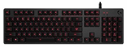 Teclado - Teclado Mecânico Logitech G413 Carbon - Anti-Ghosting - Switch Romer-G Tactile - LED Vermelho - 920-008300