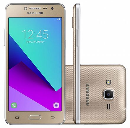 Smartphone - Smartphone Samsung Galaxy J2 Prime - Tela 5" HD, Quad Core, Câmera 8MP e Flash Frontal, 16GB, Dual Chip 4G - Dourado - SM-G532M